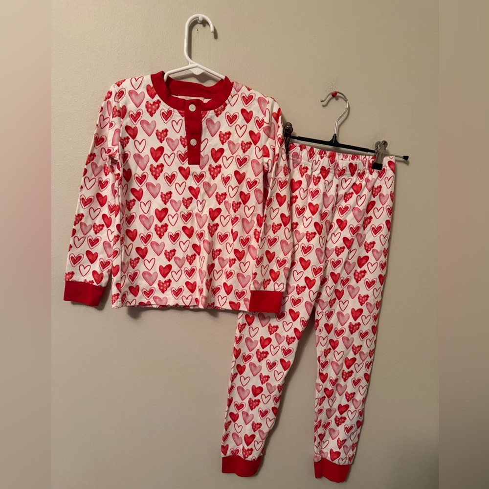 Smockingbird Heart Pattern Kids Pajamas